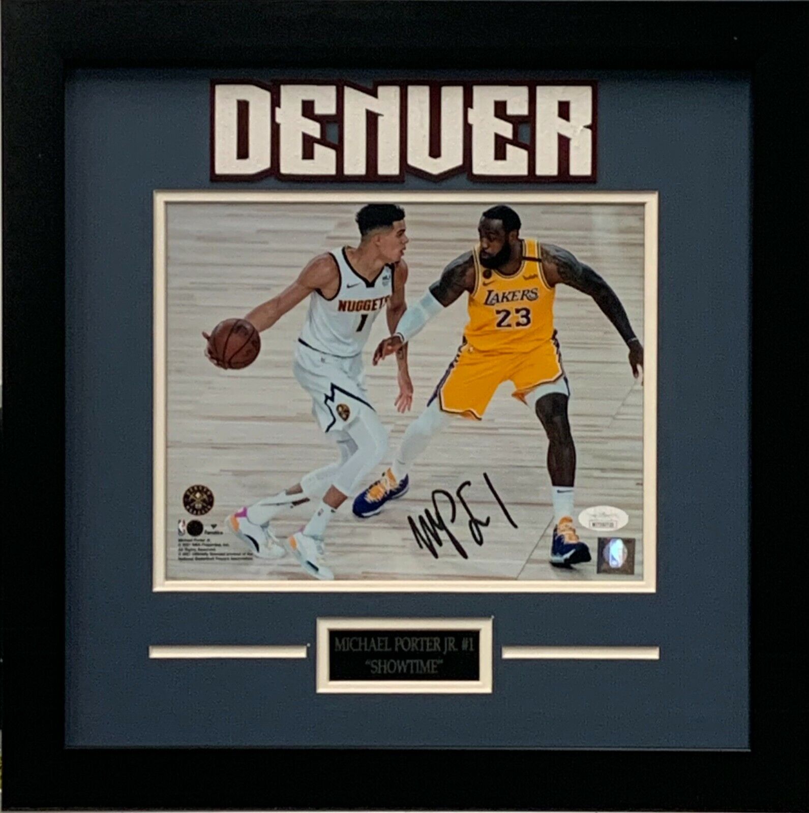 Michael Porter Jr. autographed framed 8x10 Photo Poster painting NBA Denver Nuggets JSA COA