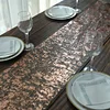 108" Metallic Blush / Rose Gold Foil Thin Mesh Polyester Table Runner - 25GSM