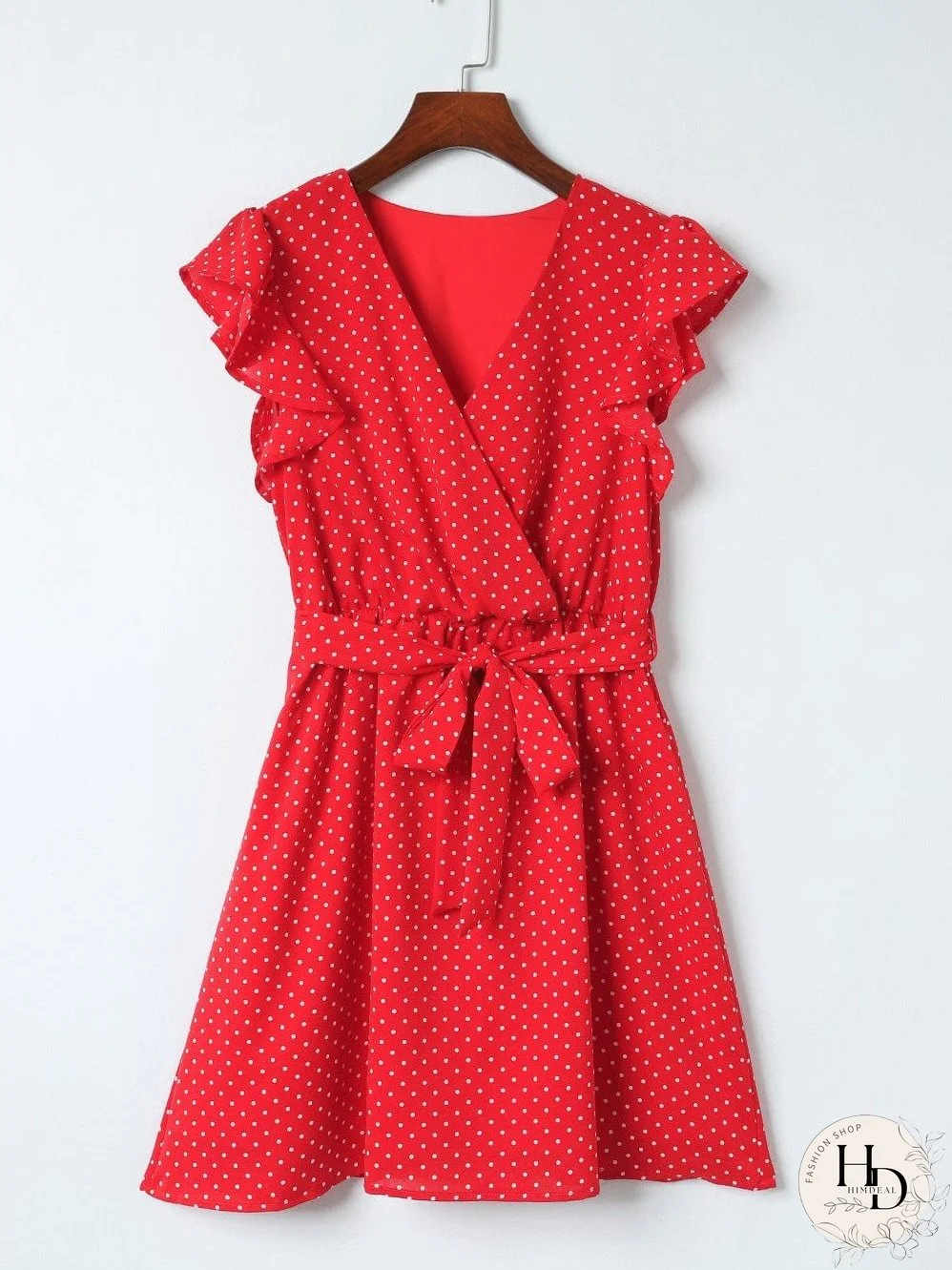 Round Neck Belted Long Sleeve Dress