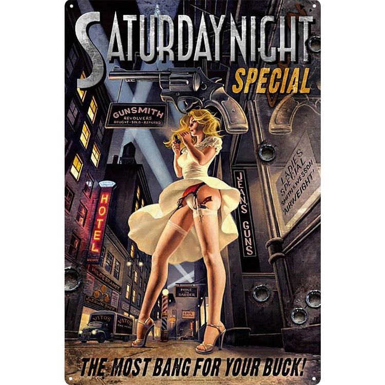 Sexy Cover Gun Girl - Vintage Tin Signs/Wooden Signs - 8*12Inch/12*16Inch