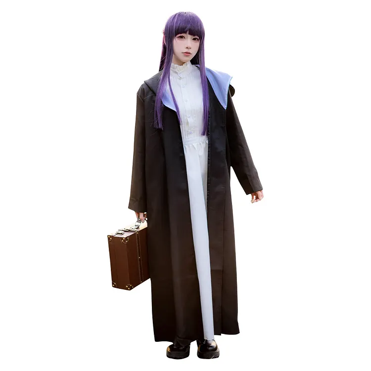 Frieren: Beyond Journey&rsquo;s End Fern White Dress Set Outfits Cosplay Costume Halloween Carnival Suit