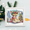 5D DIY Partial Special Shaped Drill Diamond Painting Elk With Frame Kit Home Art19.2x19.2cm