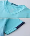 Quick Dry Short Sleeve T-shirt and Mesh Shorts Soccer Set Color: Blue