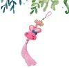 Bead Embroidery - Pink Rabbit Beaded Counted Cross Stitch Ornament Kit for Adults Beginners
