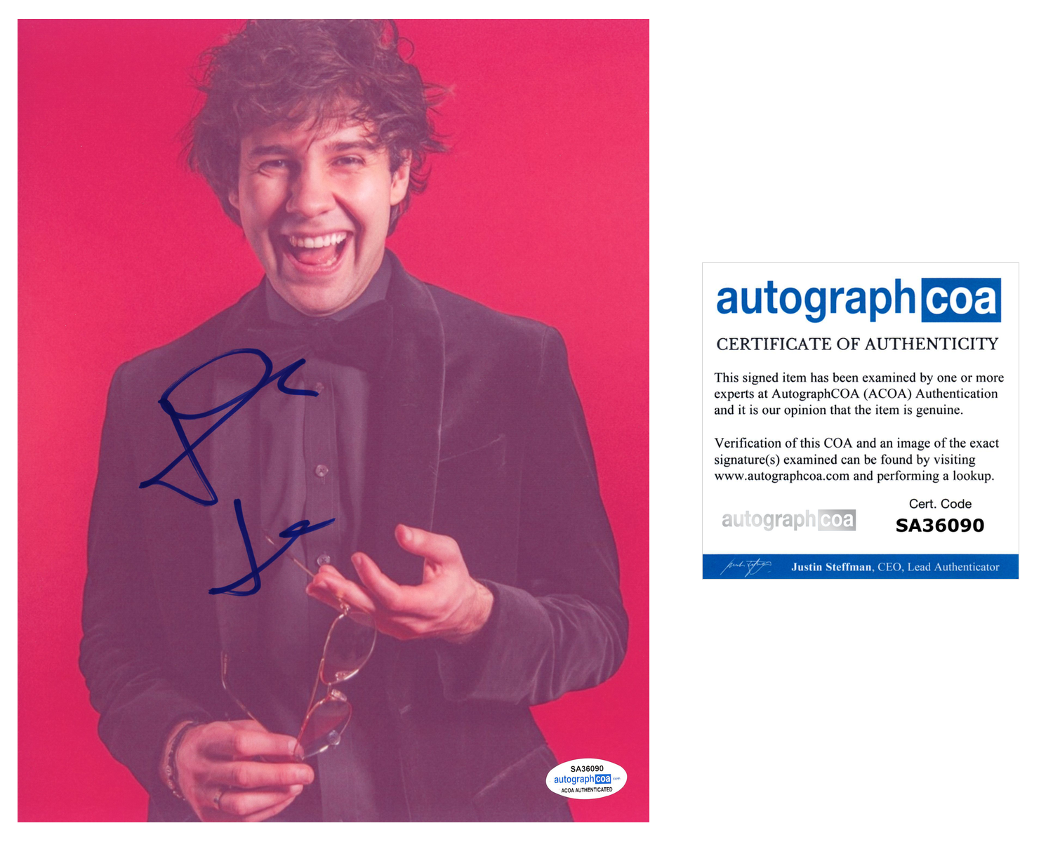 David Dobrik Signed Autographed 8x10 Photo Poster painting YouTube Star ACOA COA