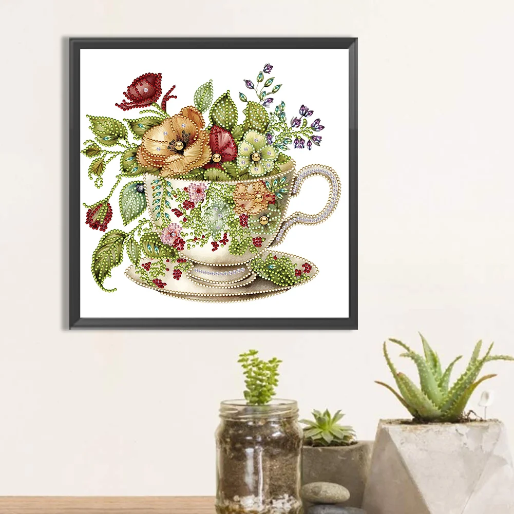 Diamond Painting - Partial Special Shaped Drill - Flower(30*30cm)