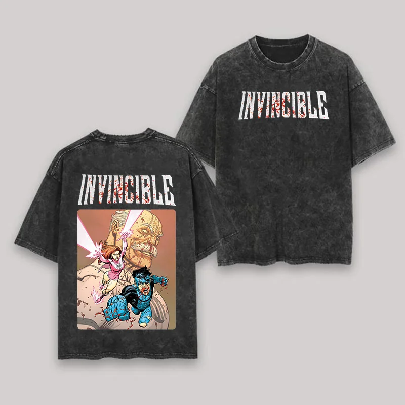 Invincible Printed Unisex Washed T-Shirt