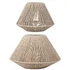 Woven Paper Rope Lamp Shade Simulation Rattan Light Shade for Living Room Hotel