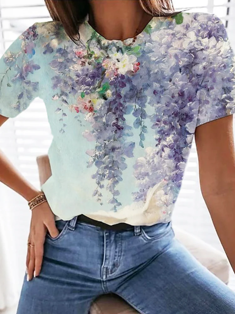 Spring Flowers Art Short Sleeve T Shirt