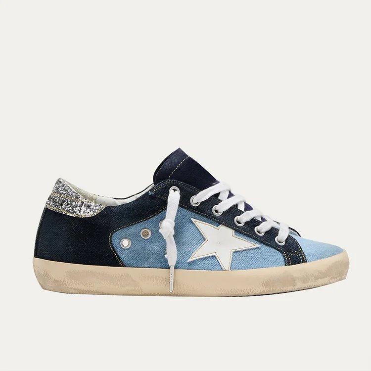 Gentleman's Skate Sneakers Low Top Round Toe Stars Print Causal Shoes VOCOSI VOCOSI