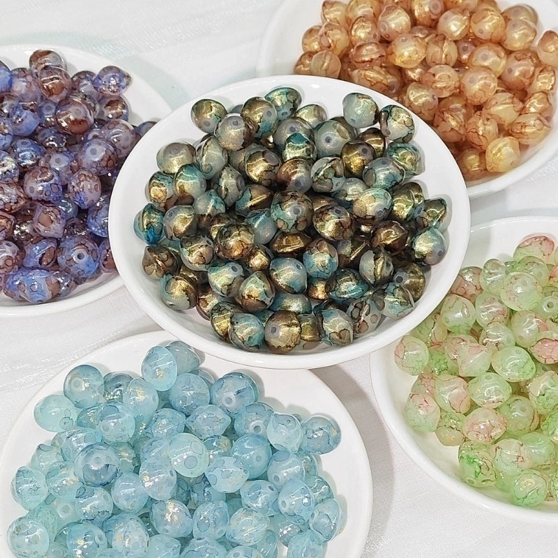 8x10mm UFO Beads Bulge Beads Scattered Beads Old-Styled Bead Handmade DIY Colored Glazing Bead Bracelet Necklace Beads Accessories Material