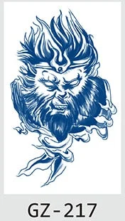 Temporary Tattoos Stickers Dragon Lion Monkey King Juice Ink Lasting Natural Men Womens Arm Body Chest Realistic Art Fake Tatoo