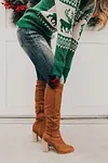 Women's Boots Autumn Long Tube Over The Knee Boots