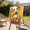 Framed Dalmatian Bear-Paint by Numbers Acrylic Painting 20*20CM With Color Box 3ML(12Colors)