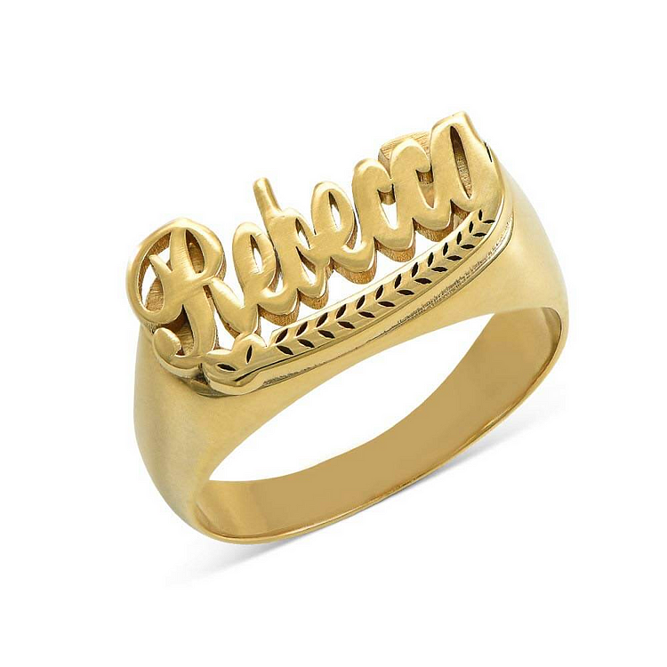 Personalised Ring Custom 1 Name Ring GIFT For Women