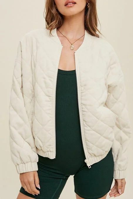 patchwork quilted solid color jacket