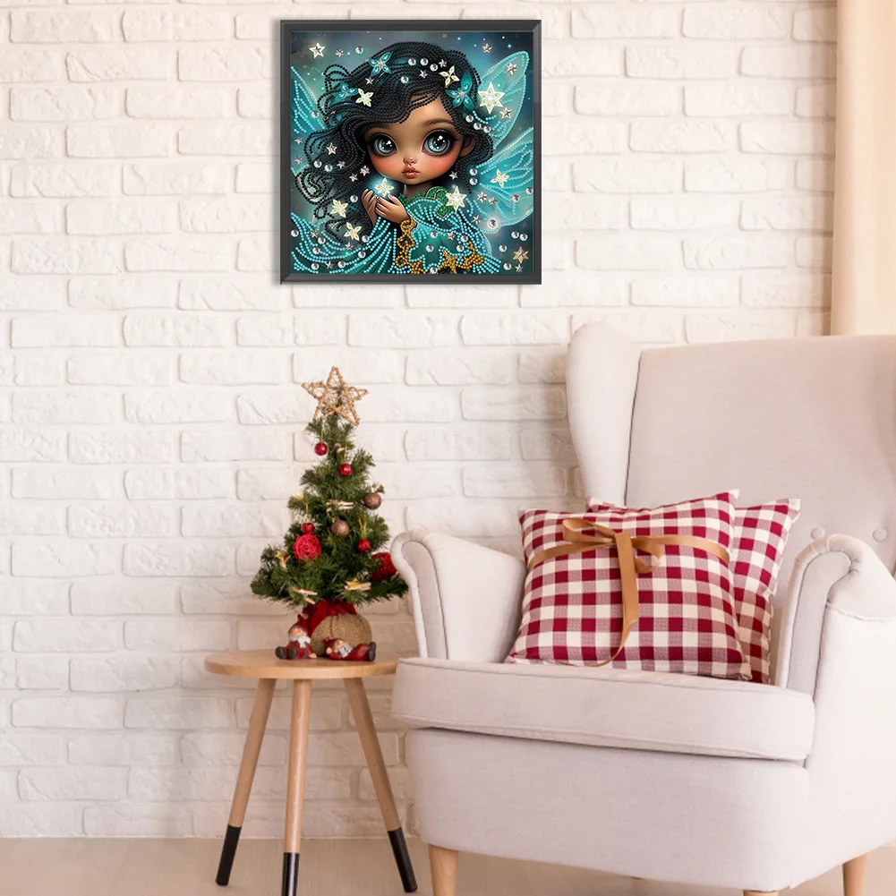 Diamond Painting - Partial Special Shaped Drill - Elf Girl(Canvas|30*30cm)