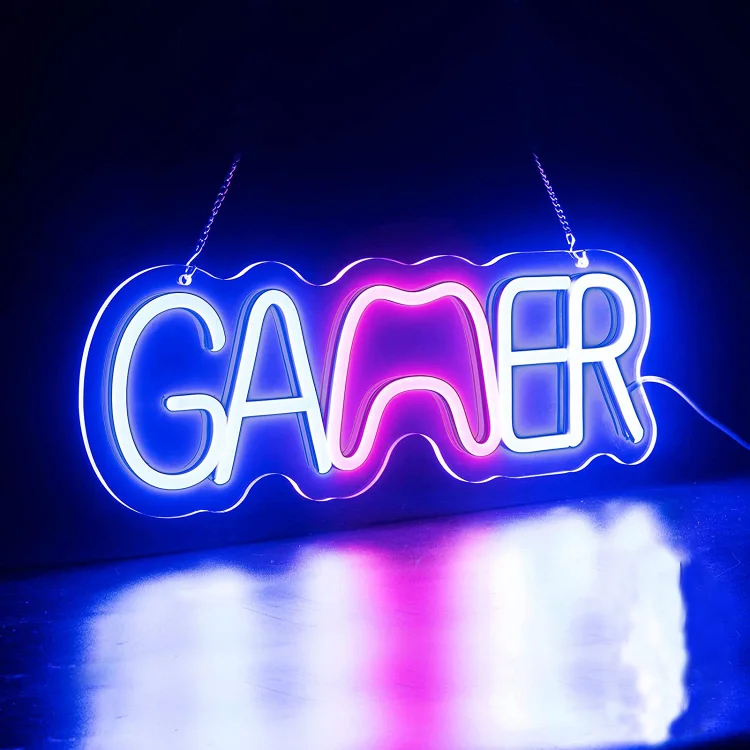 Blanketcute-100% Handmade Gamer LED Neon Light Sign