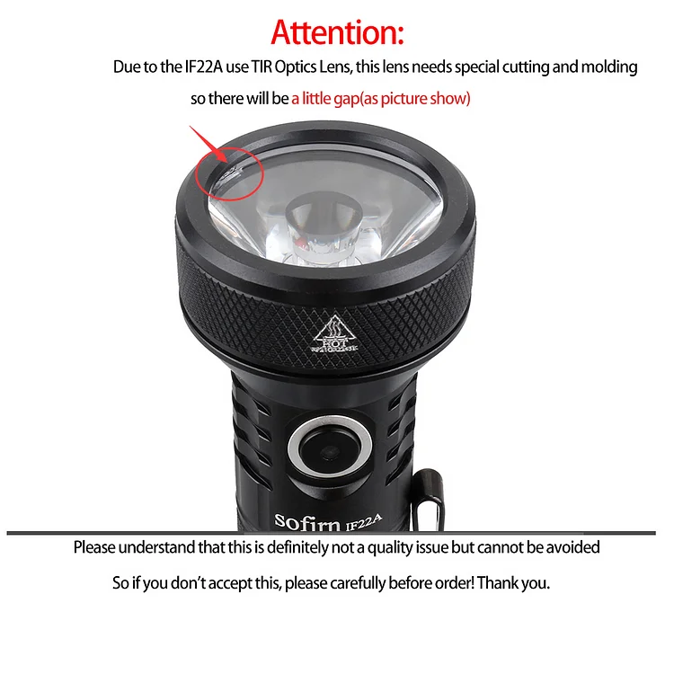 Ship From USA】Sofirn IF22A Rechargeable Flashlight