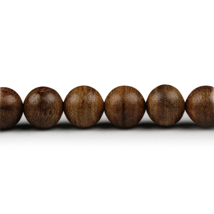 Old Material Hainan Agarwood 108 Beads Rosary Buddha Bracelet