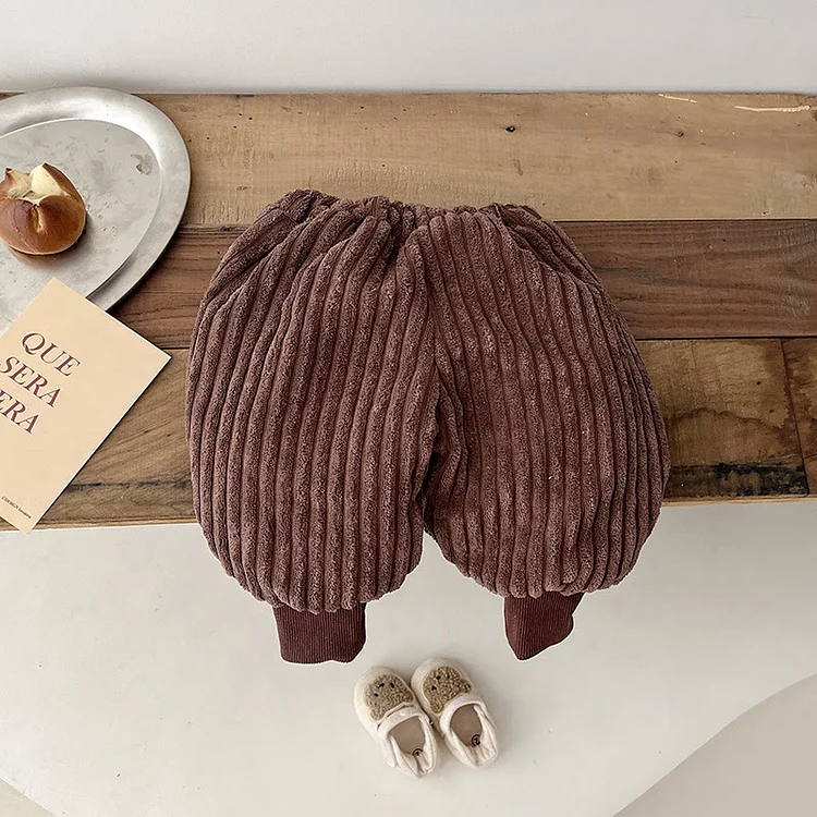 Baby Corduroy Fleece Lined Warm Pants