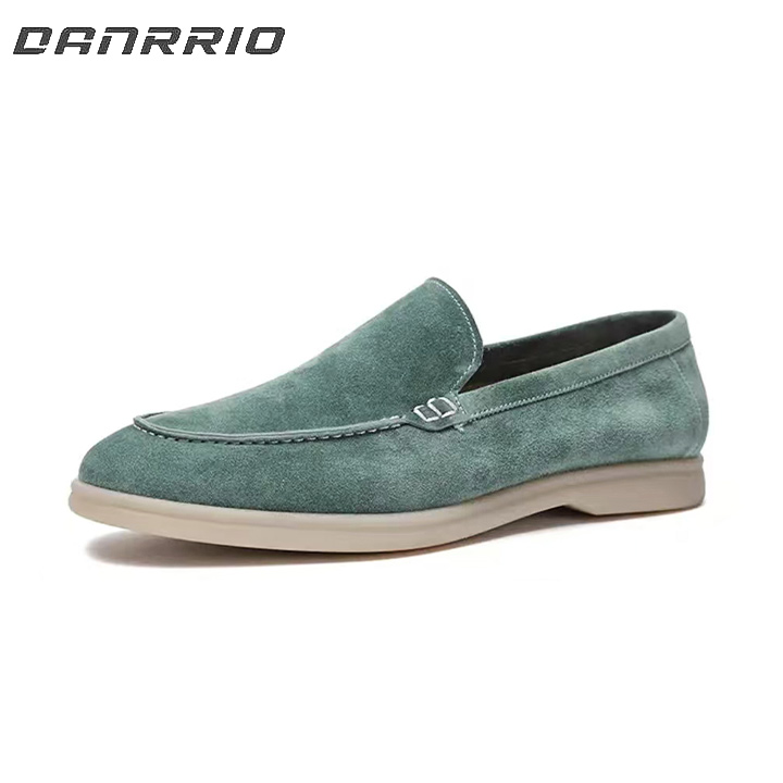 DANRRIO Cowhide Suede Casual Lightweight Soft Sole Loafers DANRRIO.COM DANRRIO