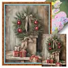 Christmas Wreath-11CT Stamped Cross Stitch 40*53cm/15.75*20.87in tapestrymarket
