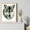Wolf - 9CT Partial Beaded Cross Stitch Kit(28x34cm)