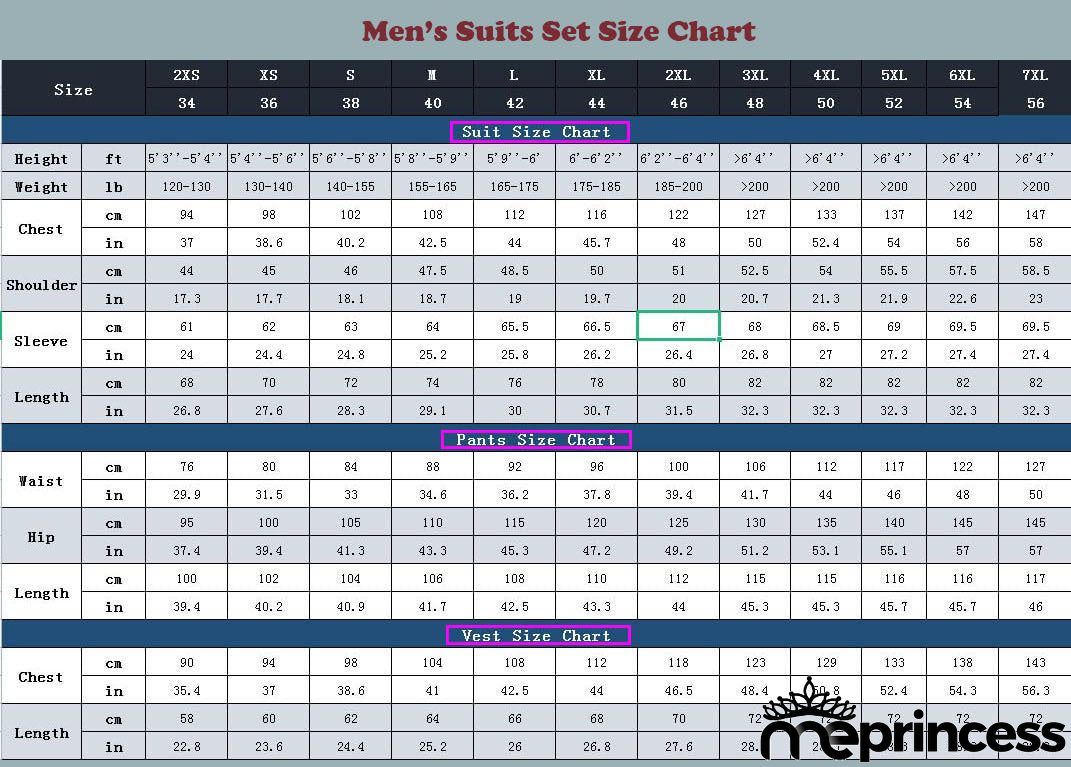 Men's 3 Piece Wedding Prom Suits Bridegroom Blazer + Vest + Pants