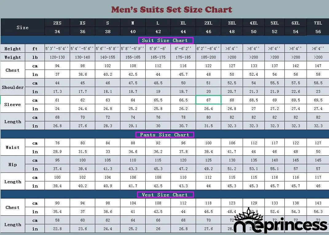 Men's 3 Piece Wedding Prom Suits Bridegroom Blazer + Vest + Pants