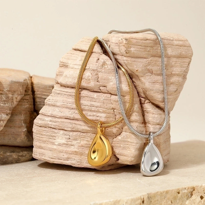 304 Stainless Steel 16K Gold Plated White Gold Plated Gold Plated Elegant Minimalist Geometric Pendant Necklace