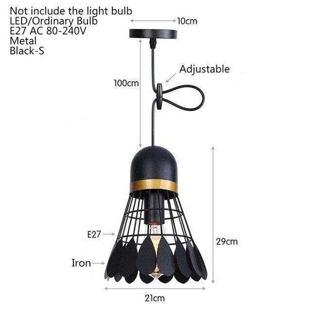Noridic Modern Colorful Iron Pendant Light LED E27 Industrail Loft Hanging Lamp For Parlor Restaurant Study Bedroom Kitchen Cafe