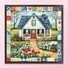 Colorful Mosaic House-11CT Stamped Cross Stitch 50*50cm/19.69*19.69in tapestrymarket