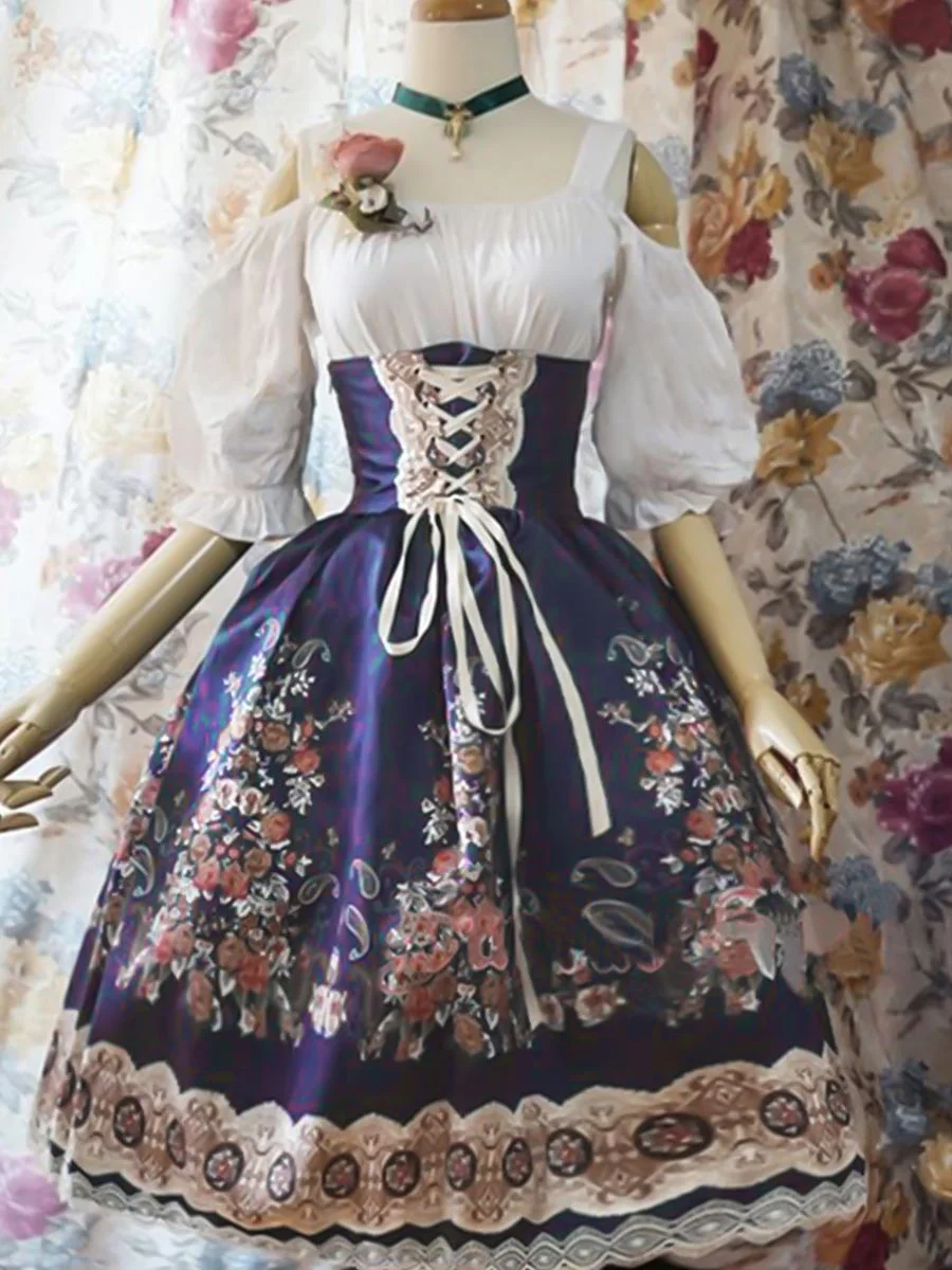 Gothic Dresses Vintage Floral Goth Lolita Dress