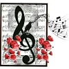 Notes De Musique - Complète Rond Diamant Peinture 35*35CM