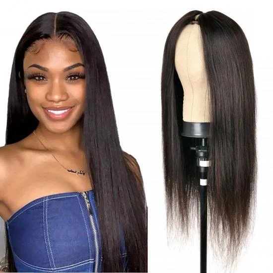  YVONNE Thinnest Size U Part Wigs Series Natural Straight Human Hair U Part Wigs For Women Natural Color 