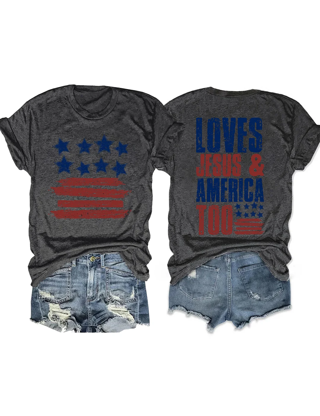 Loves Jesus And America Too T-Shirt