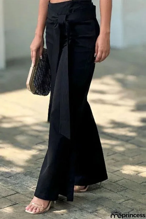 Butterfly sleeve tie solid color two piece set