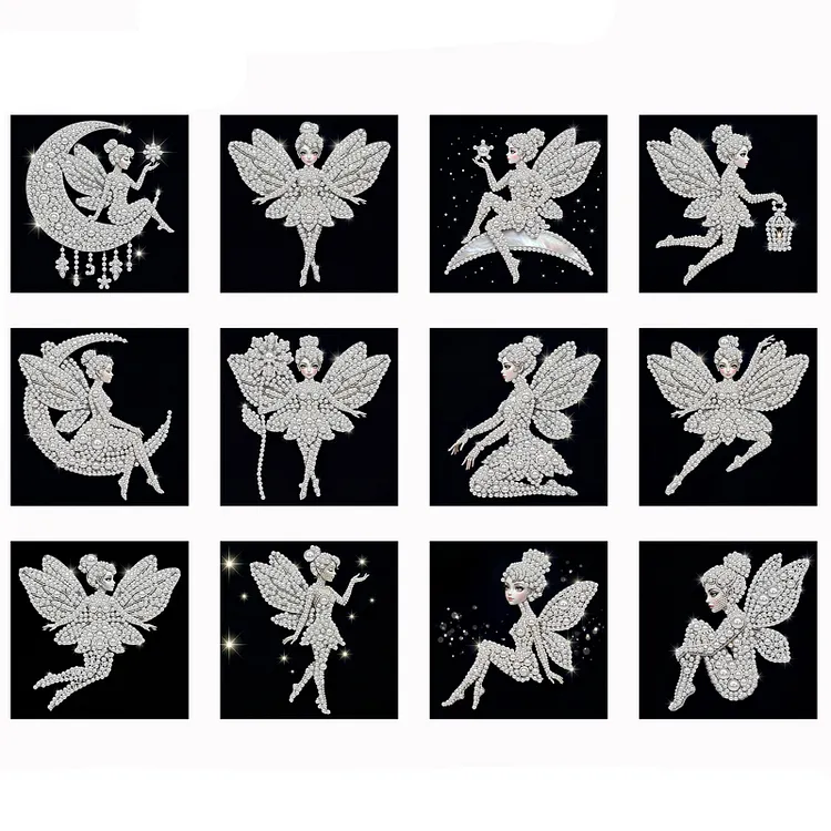 Pearl Diamond Painting Butterfly Fairy Special Shaped Drill Diamond Painting 15*15cm  gbfke
