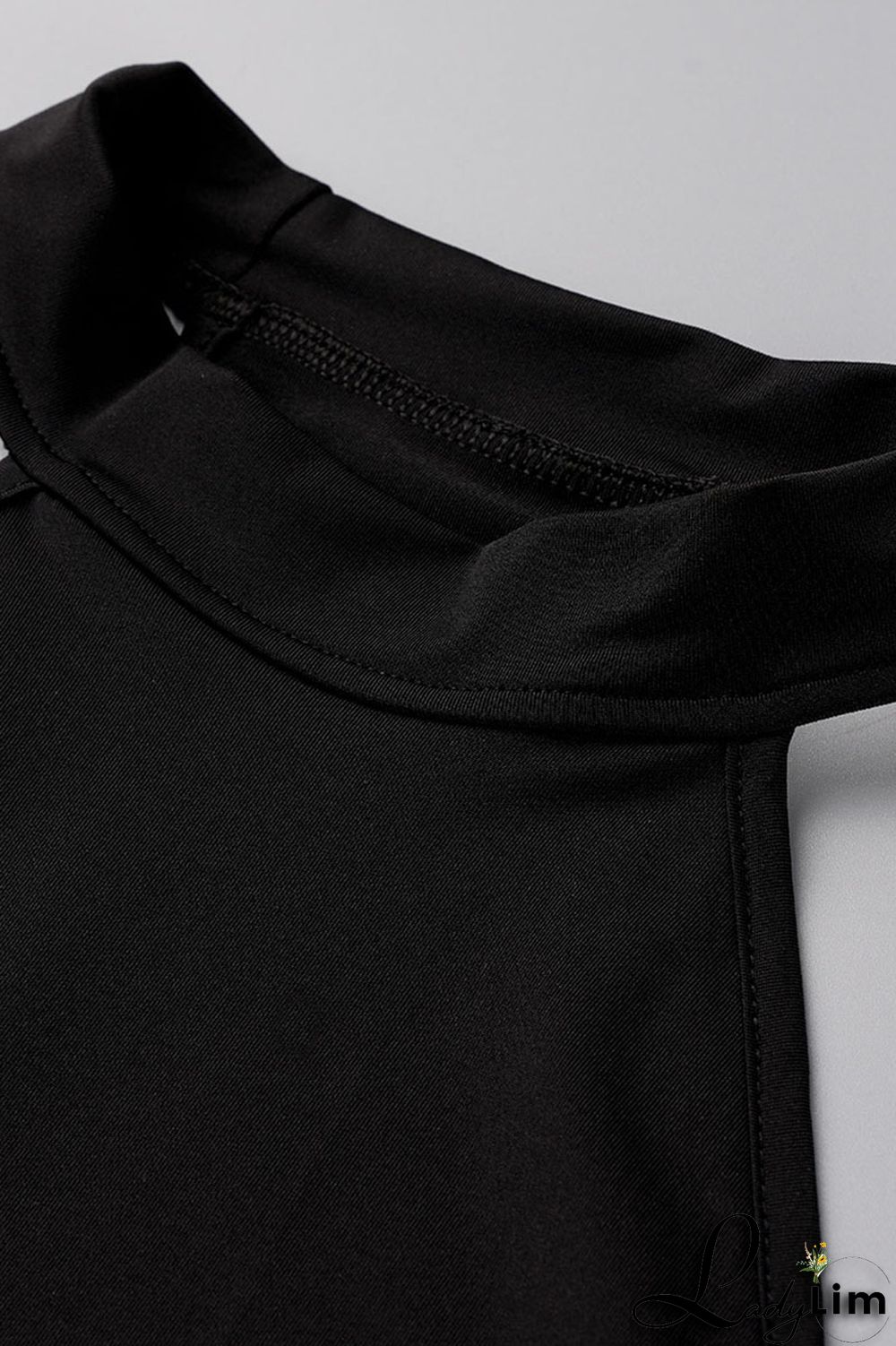 Black Fashion Casual Solid Tassel Patchwork O Neck Sleeveless Two Pieces