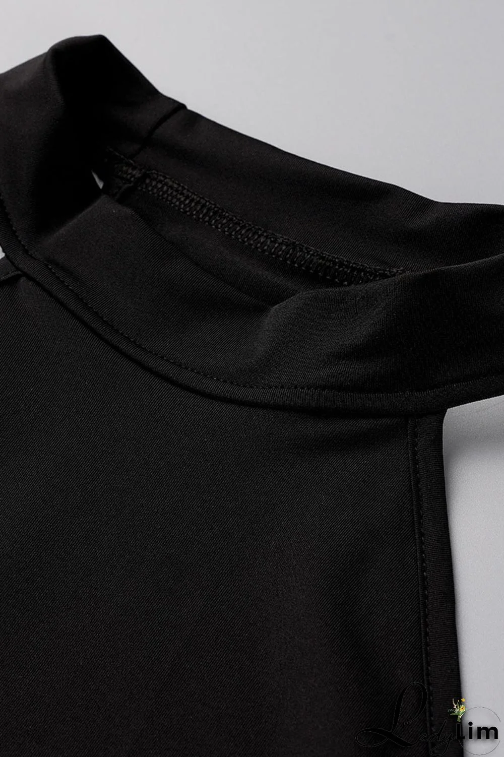 Black Fashion Casual Solid Tassel Patchwork O Neck Sleeveless Two Pieces