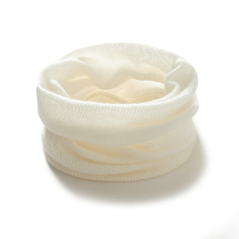 100% Cashmere Plain Collar Scarf  REAL SILK LIFE