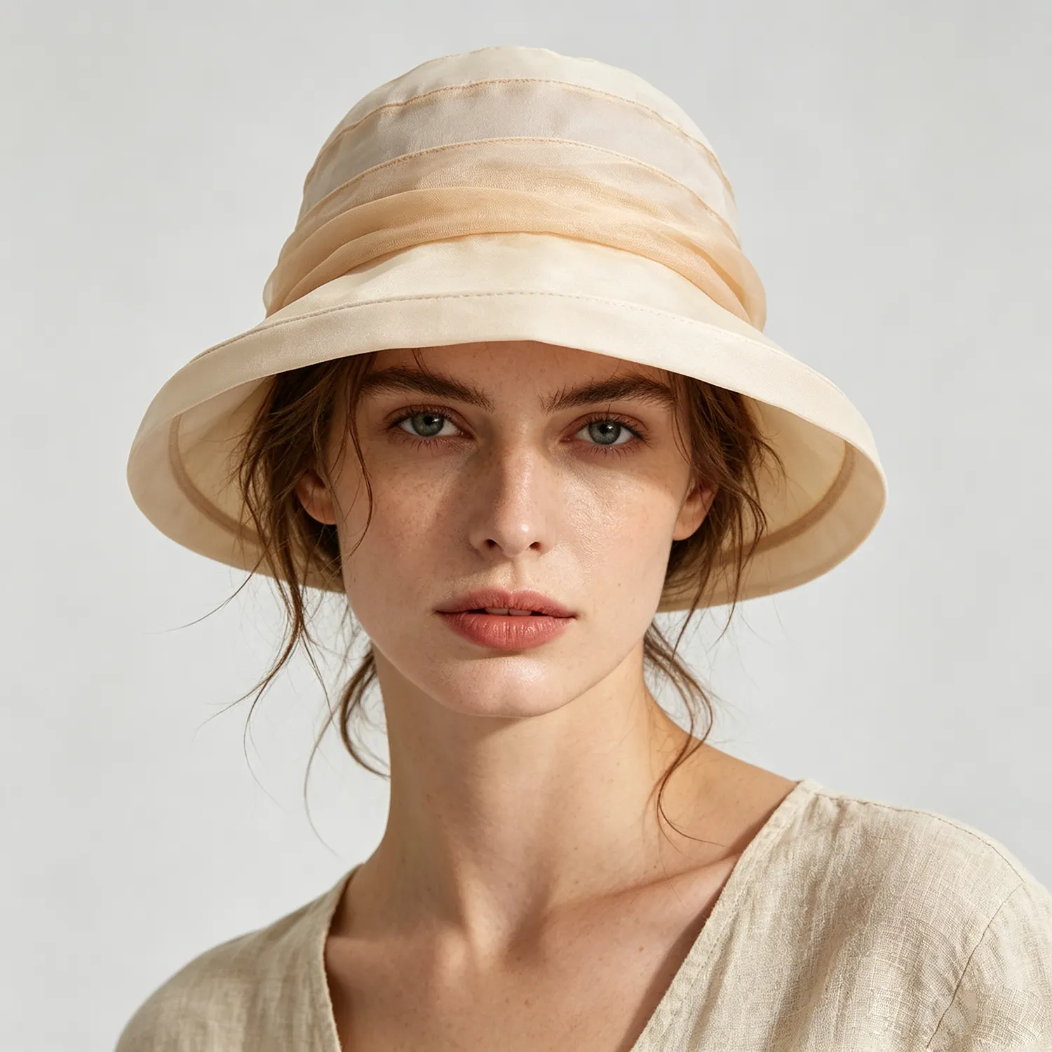 100% Silk Bucket Hat Sun Protection Breathable For Women REAL SILK LIFE