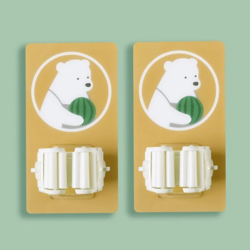 Wall Mounted Bathroom Hooks Cartoon Mop Holder Brush Broom Hanger Organizer Storage Rack Household Kitchen Hanging Cleaning Tool
