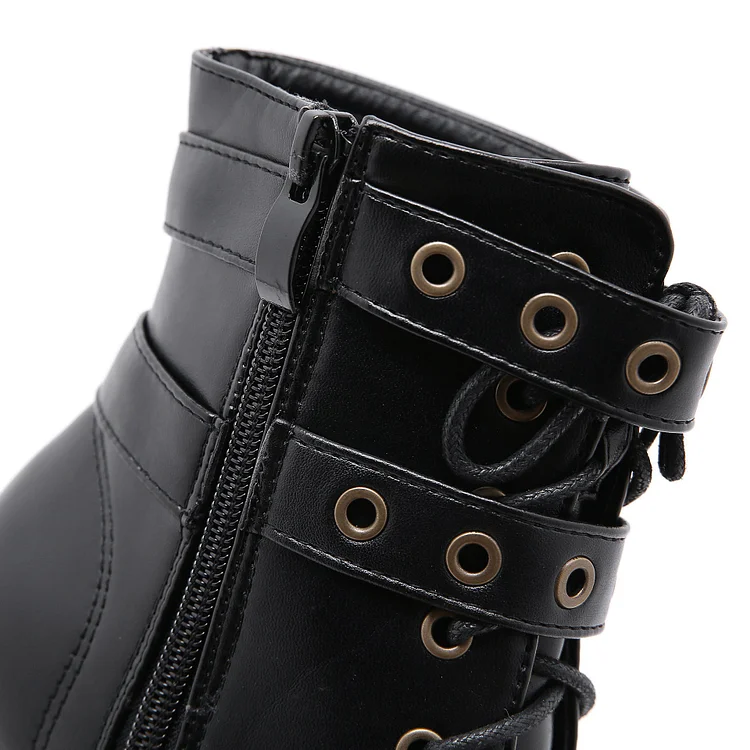 Platform Buckle Boots