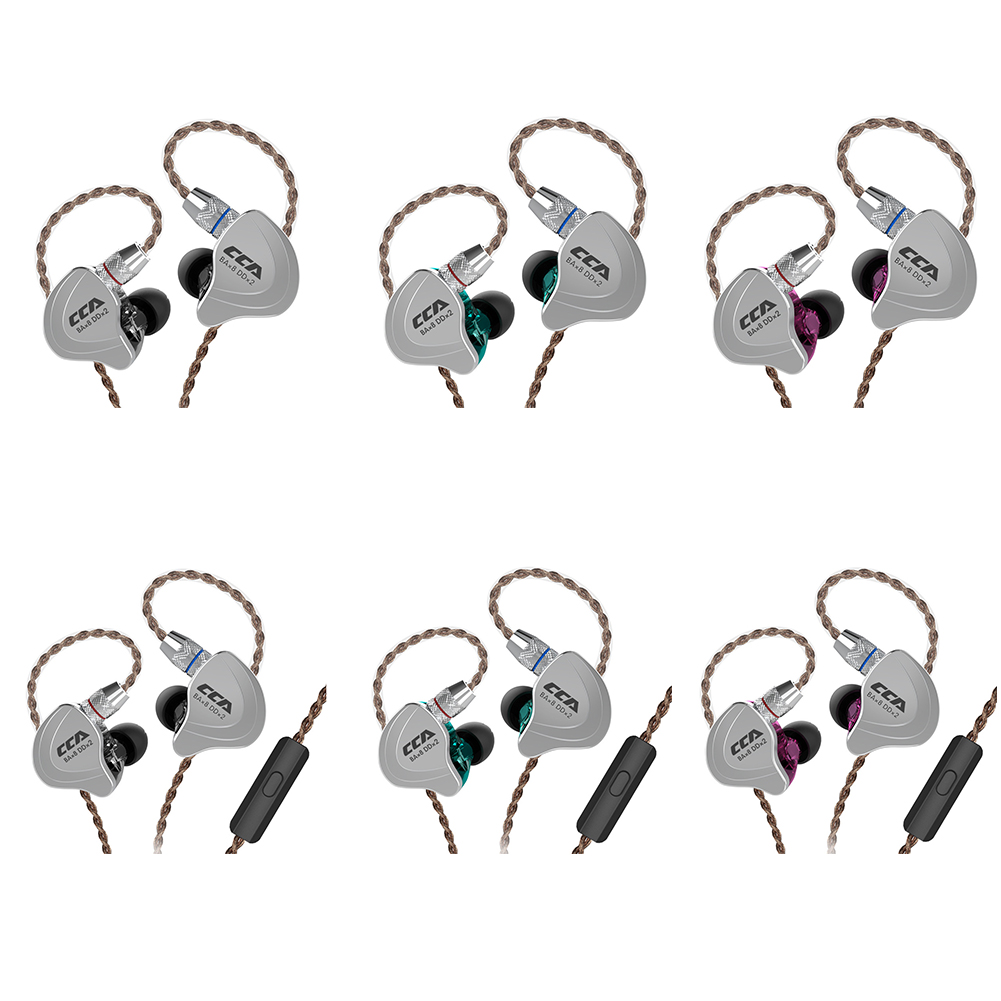 

CCA C10 4BA+1DD In Ear Earphone Wired Noise Cancelling HiFi Sports Earbuds, Black with mic, 501 Original