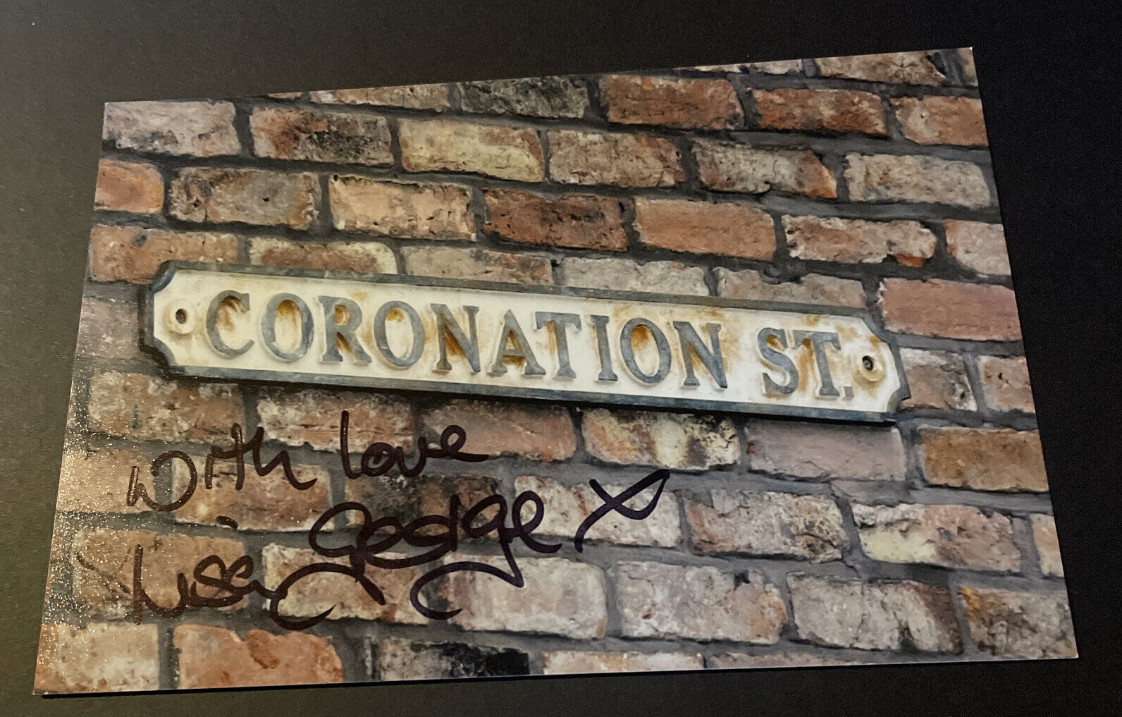 Lisa George Hand Signed Coronation Street Logo 6x4 Inch Photo Poster painting Autograph Actress