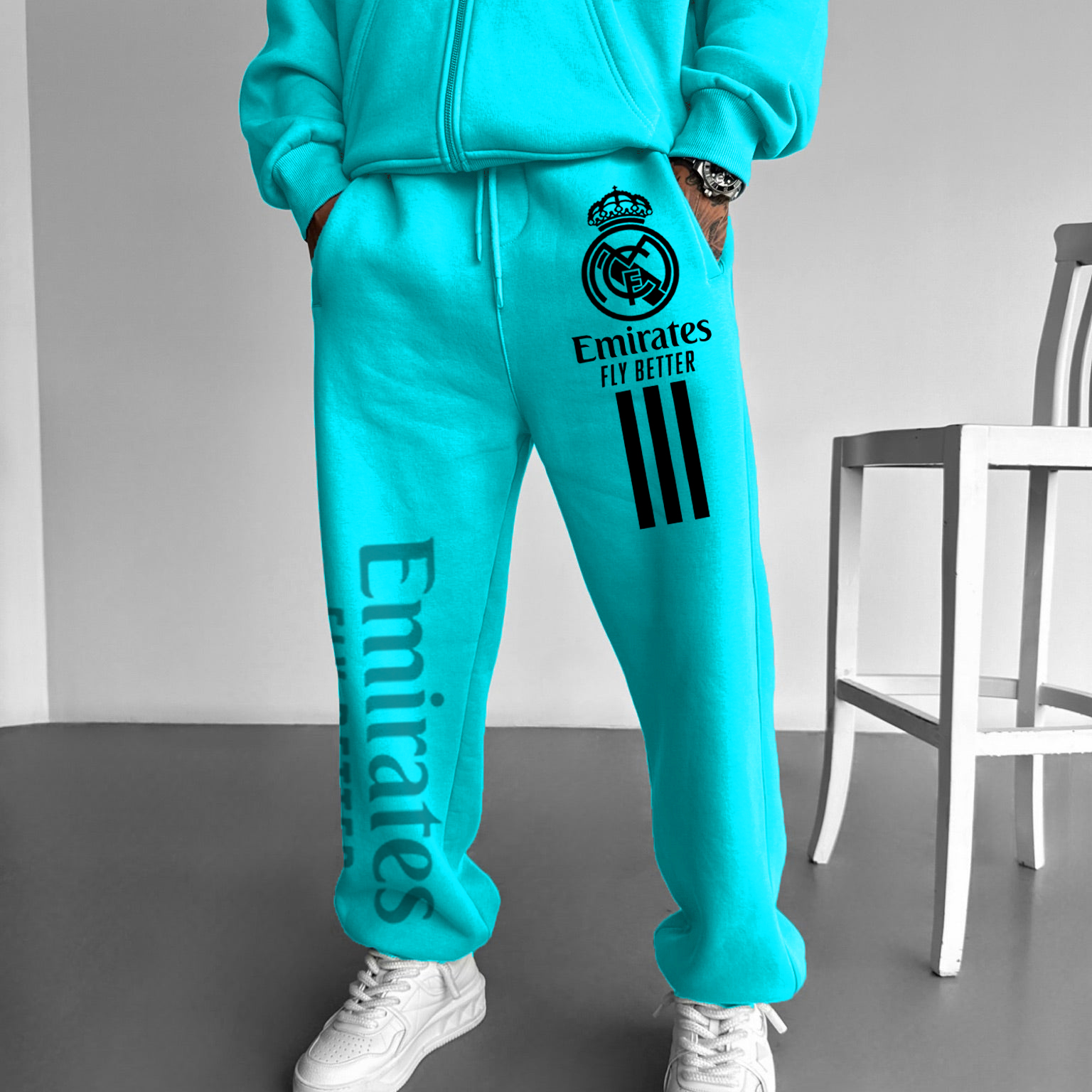Football Team Logo Print Casual Sweatpants / TECHWEAR CLUB / Techwear