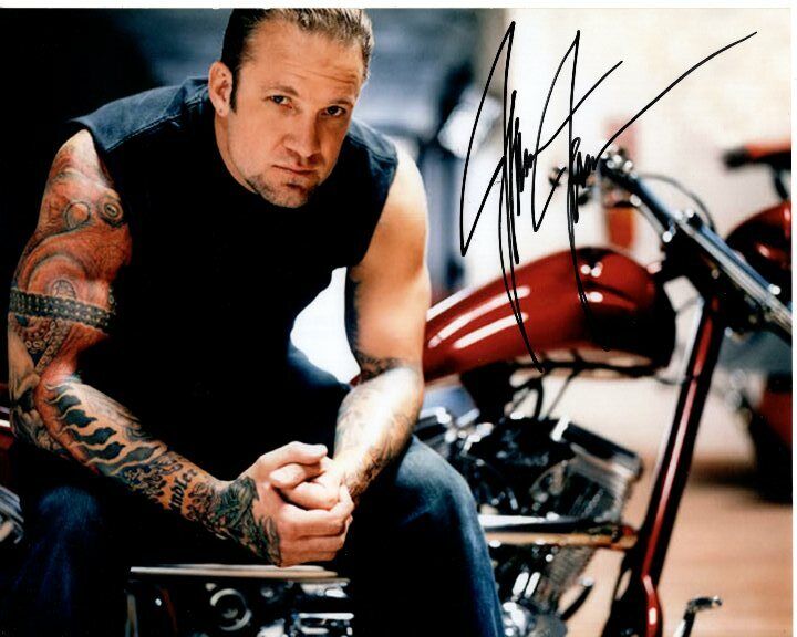 JESSE JAMES signed autographed MOTORCYCLE CHOPPER Photo Poster painting