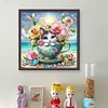 【Limited Stock Sale】Cat In A Teacup-14CT Stamped Cross Stitch 40*40cm/15.75*15.75in
